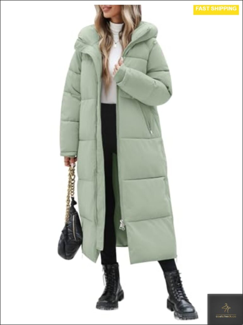 Womens Long Winter Puffer Coat Quilted Jacket Maxi Length Parka